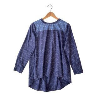 Madewell Calico Print Peasant Top Long Sleeve Blouse